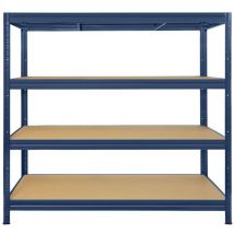Étagère métallique de Rangement renforcée à Charge Extra Lourde, 4 Niveaux, Charge maximale : 1500 kg, Gris, 177 x 160 x 60 cm