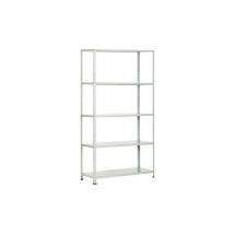 Prometal - Kit Panda avec 5 e'tage'res a' tiges entie'res 37x100x196h cm en tole peinte grise capacite' 70 kg par e'tage're