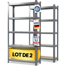 Floordirekt - Rayonnage pour charges lourdes Lakota Capacité de charge jusqu'à 875 kg Utilisable individuellement Gris 200 x 120 x 60 cm