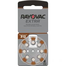 RAYOVAC Hörgeräte-Batterie, EXTRA , Größe 312, 8 Stück