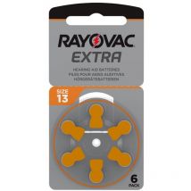 Piles pour appareil auditif zinc-air PR48/13A , 1,4 v, blister de 6 pièces (96178225) - Rayovac