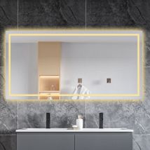 Aica Sanitaire - Razor Socket led Mirror,Anti-fog,Bluetooth,Infinitely Dimmable,Power Failure Memory