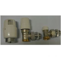 Valvola + Detentore Angolare Rame 1-2+Testa Tl70 Bianco - RBM