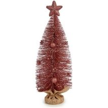 Árbol de Navidad con Estrella Rosa 13 x 41 x 13 cm – Decoración Contemporánea para Fiestas