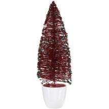 Árbol De Navidad - Medio - 10 X 33 X 10 Cm - Plástico - Rojo, Azul, Dorado