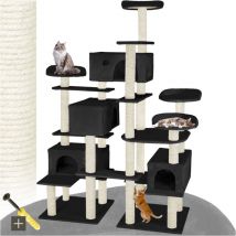 Tectake - rbol rascador para gatos Entissar - árbol rascador para gatos, parque de juegos para gatos con columnas de sisal, juguete para gatos con