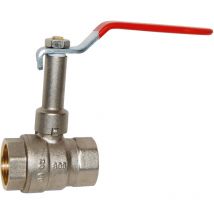 Sferaco - Vanne d'arrêt f/f acs 1/2 (15/21) PN30 Poignée plate rouge avec prolongateur