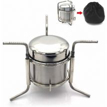 Versaillesfr - Réchaud à Alcool de Camping Portable Alcool en Acier Inoxydable Cuisinière en Plein Air Pliant Mini Spirit Cooker Pique-Nique bbq