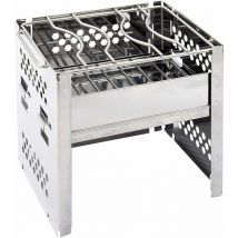 Supermarket - Barbecue, Réchaud à Bois de Camping en Acier Inoxydable Pliable et Portable Réchaud Poêle à Bois Compact Pliant pour Le Camping en