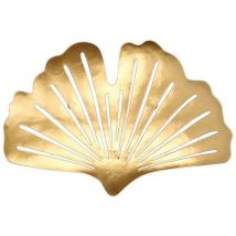 Bougeoir métal doré 1p cm25x17h4