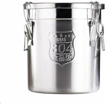 Récipient à céréales de cuisine 6L, bocaux de stockage de céréales hermétiques en acier inoxydable, boîtes de stockage de nourriture avec couvercle