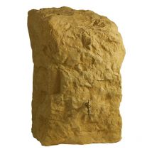 Récupérateur à eau rotomoulé Rocher 300 litres doré avec couvercle clipsé