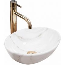 REA – Waschbecken Sofia Mini – Sanitärkeramik – 350mm x 260mm x 125mm – Aufsatzwaschbecken – 24 Monate Garantie