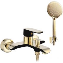 Wannenarmatur bloom schwarz gold - REA