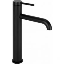 REA – Waschbeckenarmatur Spot Schwarz Hoch – 3/8 Zoll Anschluss – Messing – Keramikkartusche