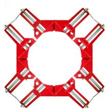 90 Degree Right Angle Clamp, 4Pcs Jaw Adjustable Woodworking Angle Vise Set, Red Angle Clamp for Multi Picture Frame Wedge Woodworking Welding