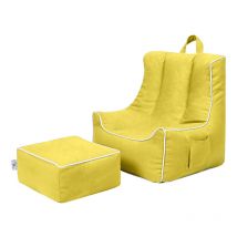 Ready Steady Bed - Kids Bean Bag Chair With Footstool, Toddlers Bean Bag Armchair and Footrest for Playroom, Indoor Playing Kids Furniture, Children