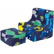 Fauteuil poire pour enfants avec pouf, fauteuil poire imprimé pour enfants pour l'intérieur, fauteuil pouf confortable pour les enfants dans la salle