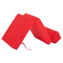 Matelas pliant, futon résistant à l'eau pour le camping, matelas pliable avec appui-tête, matelas de voyage convertible, 168x60x13 cm matelas