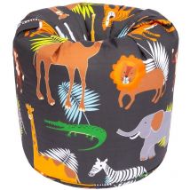 Ready Steady Bed - Pouf pour enfants, pouf imprimé pour enfants, pouf en polycoton pour salle de jeux, pouf de jeu pour enfants 50x50 cm avec
