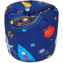 Ready Steady Bed - Pouf pour enfants, pouf imprimé pour enfants, pouf en polycoton pour salle de jeux, pouf de jeu pour enfants 50x50 cm avec