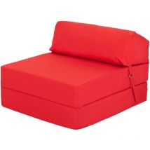 Ready Steady Bed - Futón Plegable Invitados Colchón Cuna Viaje de Camping Colchón - Rojo