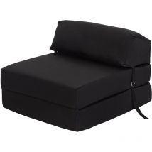 Ready Steady Bed - Futón Plegable Invitados Colchón Cuna Viaje de Camping Colchón - Negro