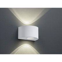 Led Außenwandleuchte rosario Up and Down Light rund in Weiß