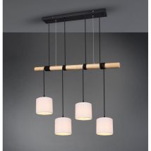 Reality Leuchten Pendelleuchte Odin 4 x E27, schwarz, weiß Pendelleuchte