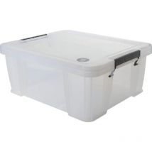 Kaiserkraft - Whitefurze Allstore 24LTR 480X380X190MM Storage Box with Lid - Transparent