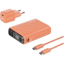 PB-10000 Power Pack Powerbank 10000 mAh Li-Ion usb, usb-c Orange - Realpower