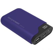 RealPower PB-7500C Powerbank (batterie supplémentaire) 7500 mAh Li-Ion USB, USB-C bleu marine