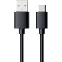 USB-Kabel usb 2.0 usb-a Stecker, usb-c Stecker 0.60 m Schwarz 255650 - Realpower