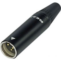 Rean - av RT3MC-B Miniatur-XLR-Steckverbinder Stecker, gerade Polzahl: 3 Schwarz 1 St.