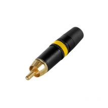 Spina phono (rca) - contatti placcati oro - anello di marcatura colore giallo - Rean