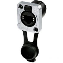 Rean - av Presa passante da incasso RJ45, IP65, alloggiamento a d nichelato RRE8F-Z-000-1 Presa dritta 1 pz.