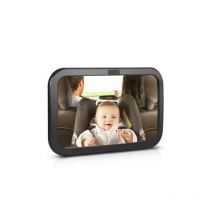 Neige - Rear Seat Mirror for Babies, Universal Baby Seat, Double Straps with 360° Swivel, 30 x 19 cm.