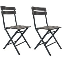 Rebecca Mobili 2 Chaises de jardin Pliables en Plastique pour Exterieur