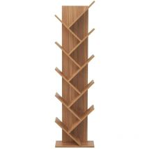 Mobili Rebecca - Rebecca Mobili Standregal Bücherregal 10 Ablagen Holz Braun Büro 160x44,5x22