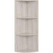 Mobili Rebecca - Rebecca Mobili Bücherregal Eckregal Spanplatte Fichte Grau 3 Modulare Regale