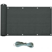 Mobili Rebecca - Rebecca Mobili Ecran Brise-Vue De Balcon hdpe Gris Anthracite 0.75x6