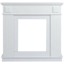 Mobili Rebecca - Rebecca Mobili Cadre Decoratif Cheminée Decorative Bois Blanc 100x109x26
