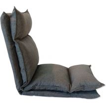 Mobili Rebecca - Rebecca Mobili Siege de Sol Chaise de Méditation Gris Clair Métal 70x56x70