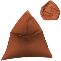 Rebecca Mobili Fodera Pouf Pera Vuoto Arancione Poliestere Cerniera 50x110x130