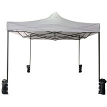 Mobili Rebecca - Rebecca Mobili Gazebo Chapiteau Pliant Blanc 4 Poid Métal Polyester Jardin 3x3