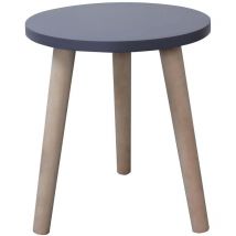 Rebecca Mobili Mesita Baja Madera Moderno Gris Mdf Paulownia 39x34x34