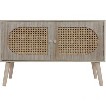 Mobili Rebecca - Rebecca Mobili Meuble d'Entrée Scandinave avec 2 Portes en Bois Marron