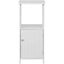 Mobili Rebecca - Rebecca Mobili Mobiletto Armadietto a colonna Mobile con Ripiani in Legno Bianco per Bagno