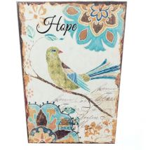 Rebecca Mobili Papierkorb Abfallbehälter Mdf Canvas Weiß Romantisch 26x20x20