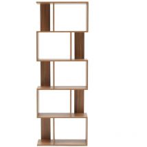 Mobili Rebecca - Rebecca Mobili Bügerregal Holzregal 5 Ablagen Braun Modern Holz 172,5x60x24,5